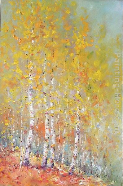 Birch Trees 03 painting - Ioan Popei Birch Trees 03 art painting